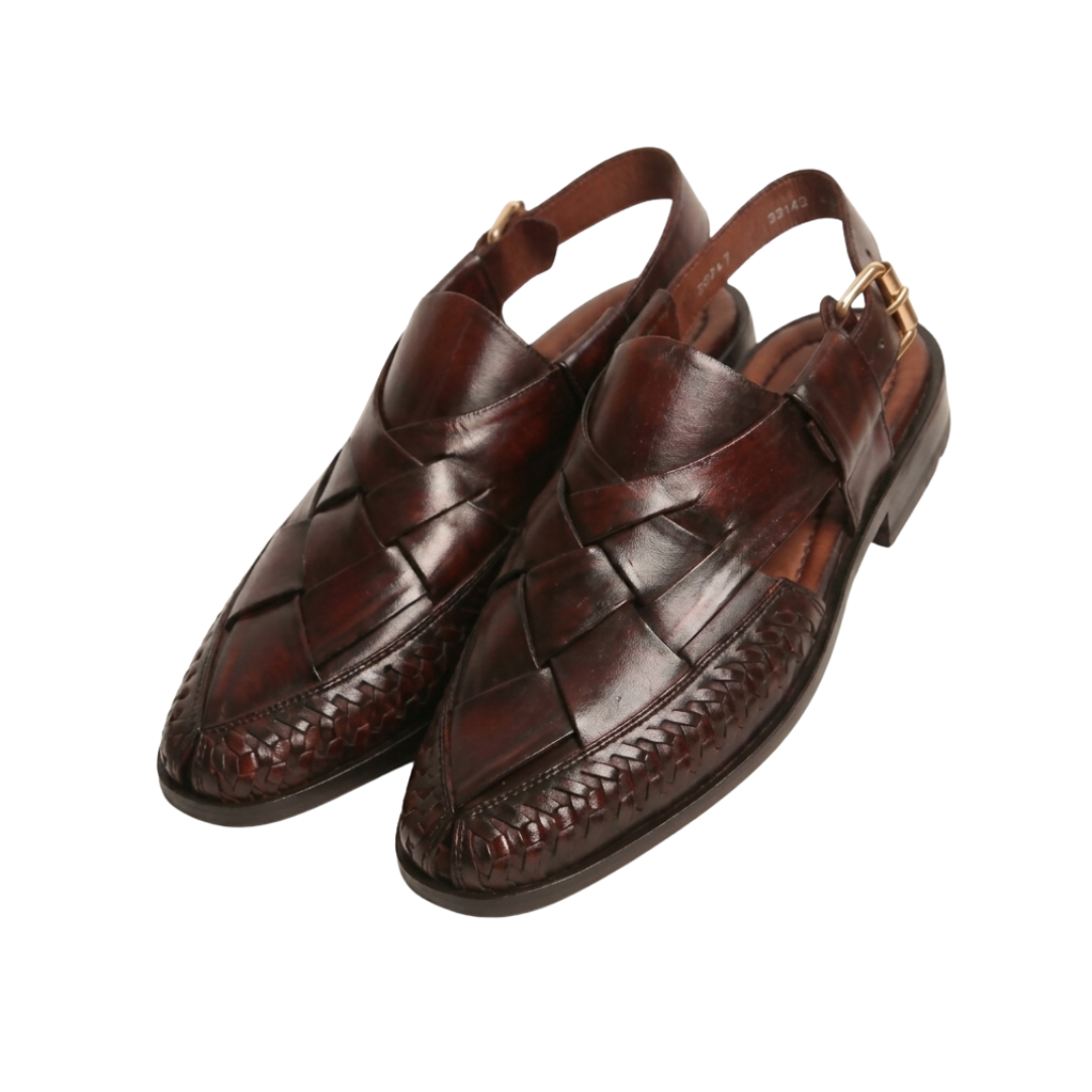 Untitled design (13) Premium Leather Peshawari Sandals - Image 1