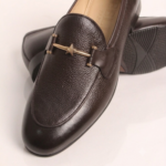 Star Detail Leather Loafers
