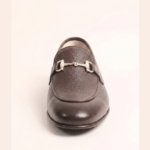 Metal Accent Leather Loafers - Image 4