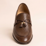 Brown Tassel Leather Loafers