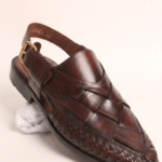 Handwoven Brown Leather Sandals - Image 2