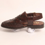 Handwoven Brown Leather Sandals - Image 3
