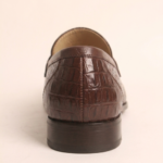 Brown Croc Embossed Loafers - Image 3