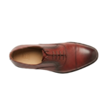 Premium Brown Leather Cap Toe Dress Shoes - Image 2