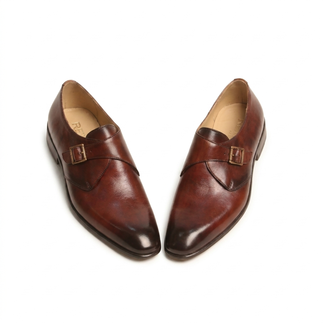 Untitled design (8) Premium Single Monk Strap Shoes - Image 1